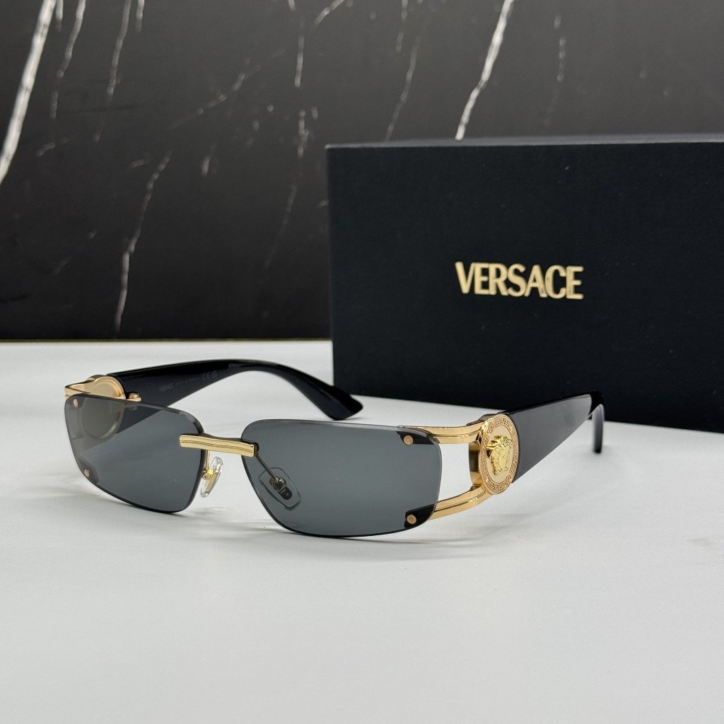 New Versace Ve2291 1002/87 Sunglasses Mod 2291 Black Unisex Versace Ve2291 10028